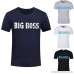 Letter Print T Shirt Men Donci Big Boss Pattern Round Neck Solid Color Tees 2019 Summer New Sweat Tops White B07Q44S9RK
